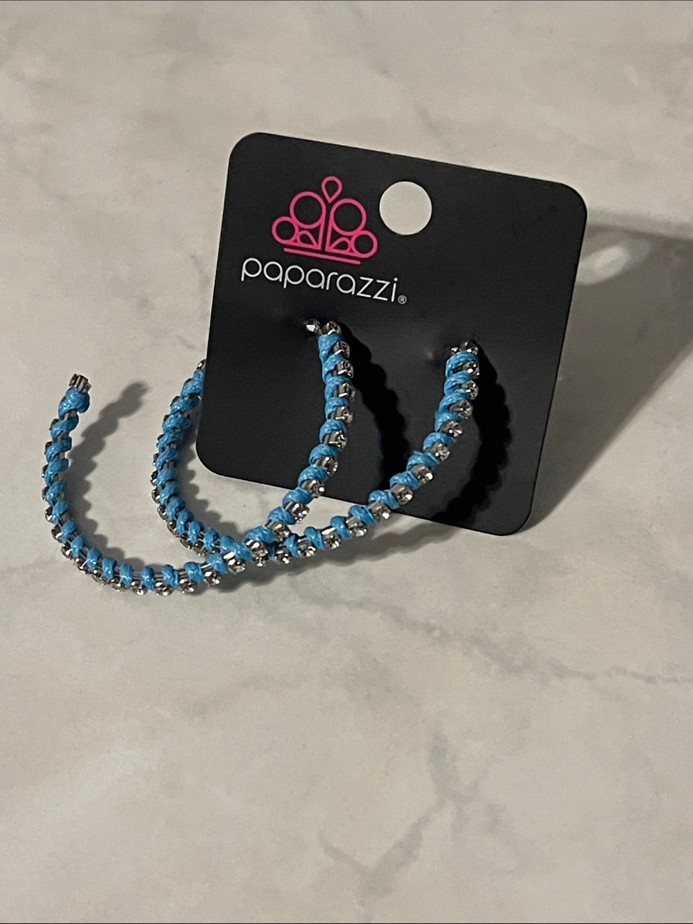 Paparazzi Turquoise Wrapped Hoop Earrings